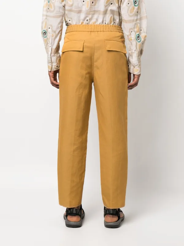 ETRO ドローストリング クロップドパンツ | ブラウン | FARFETCH JP 