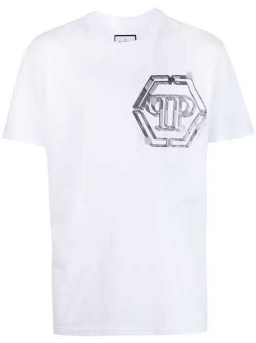 T-shirt en coton à logo imprimé - Philipp Plein - Modalova