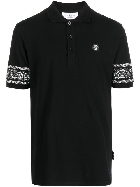 Philipp Plein bandana-print short-sleeved polo shirt Men