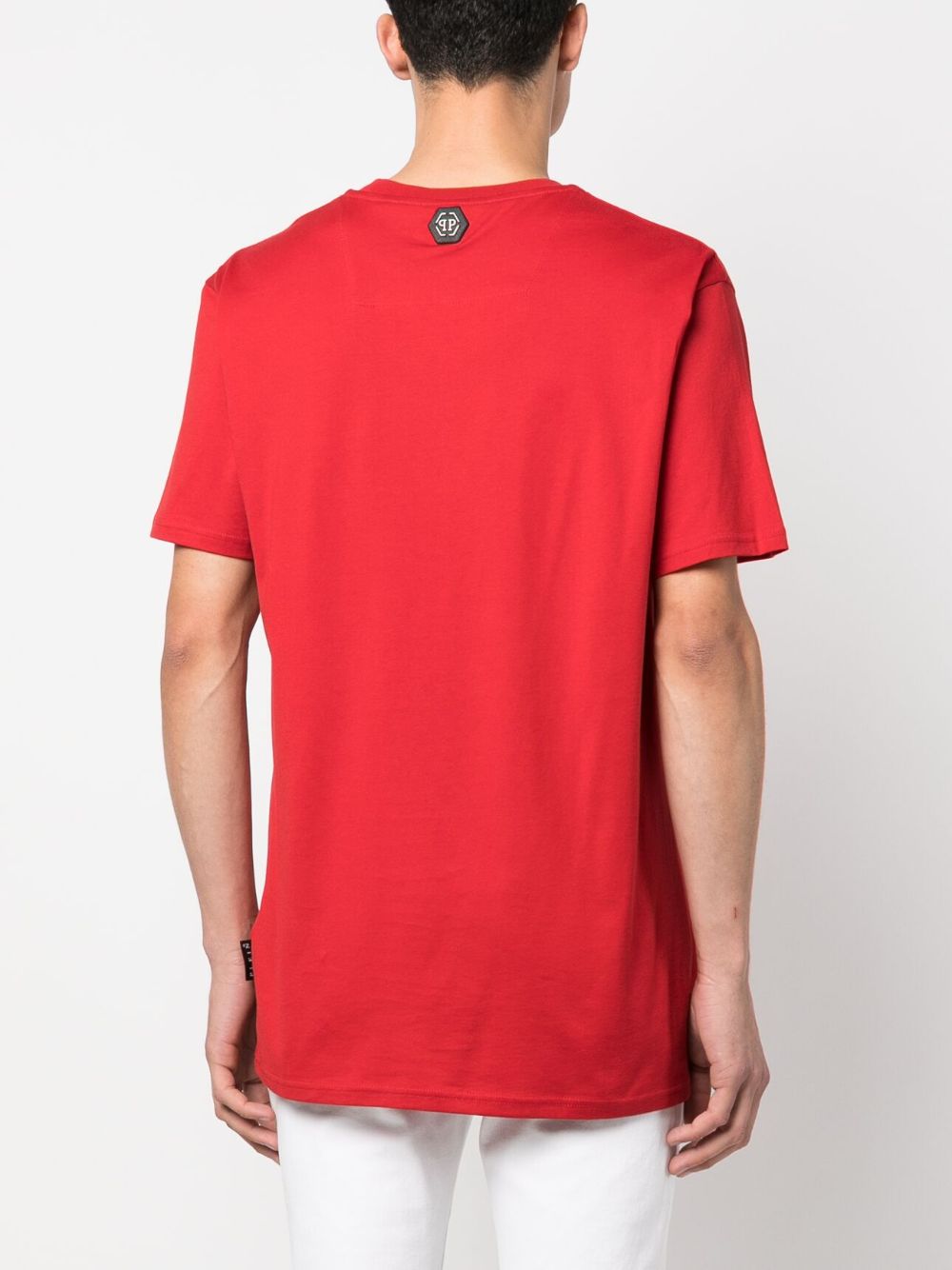 Shop Philipp Plein Logo-print Short-sleeved T-shirt In Red