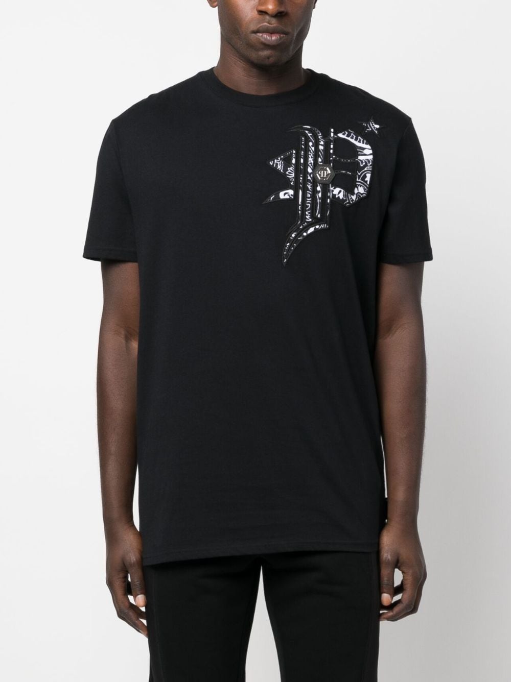 Shop Philipp Plein Graphic-print Short-sleeved T-shirt In Black