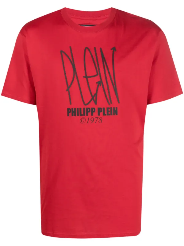 Philipp Plein スカル Tシャツ | レッド | FARFETCH JP