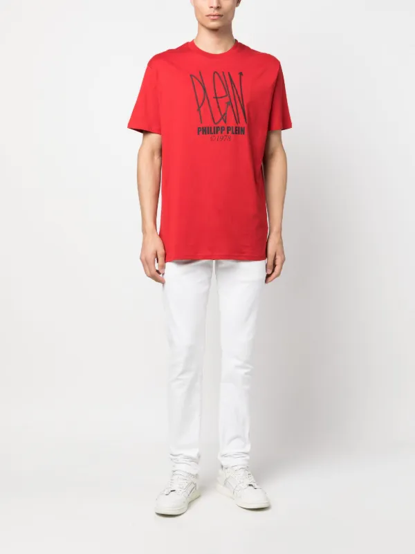 Philipp Plein スカル Tシャツ | レッド | FARFETCH JP