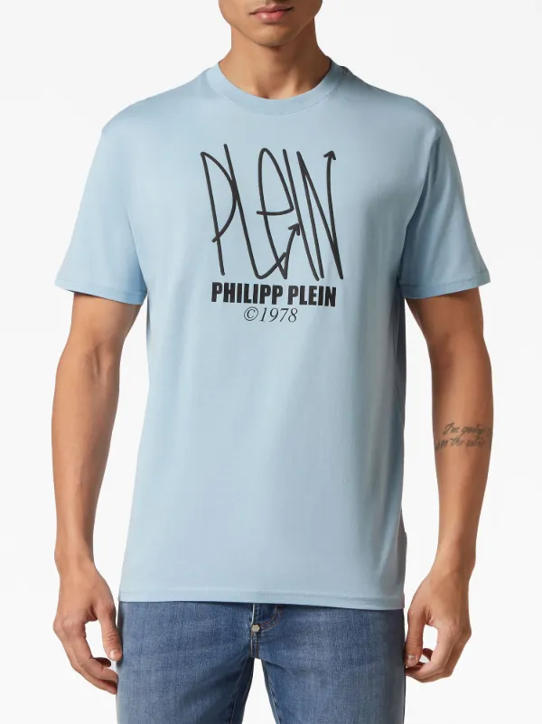 philipp plein blue t shirt