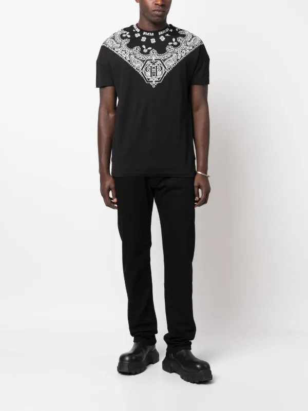 Philipp Plein ペイズリー Tシャツ Philipp Plein ペイズリー Tシャツ | ブラック | FARFETCH JP