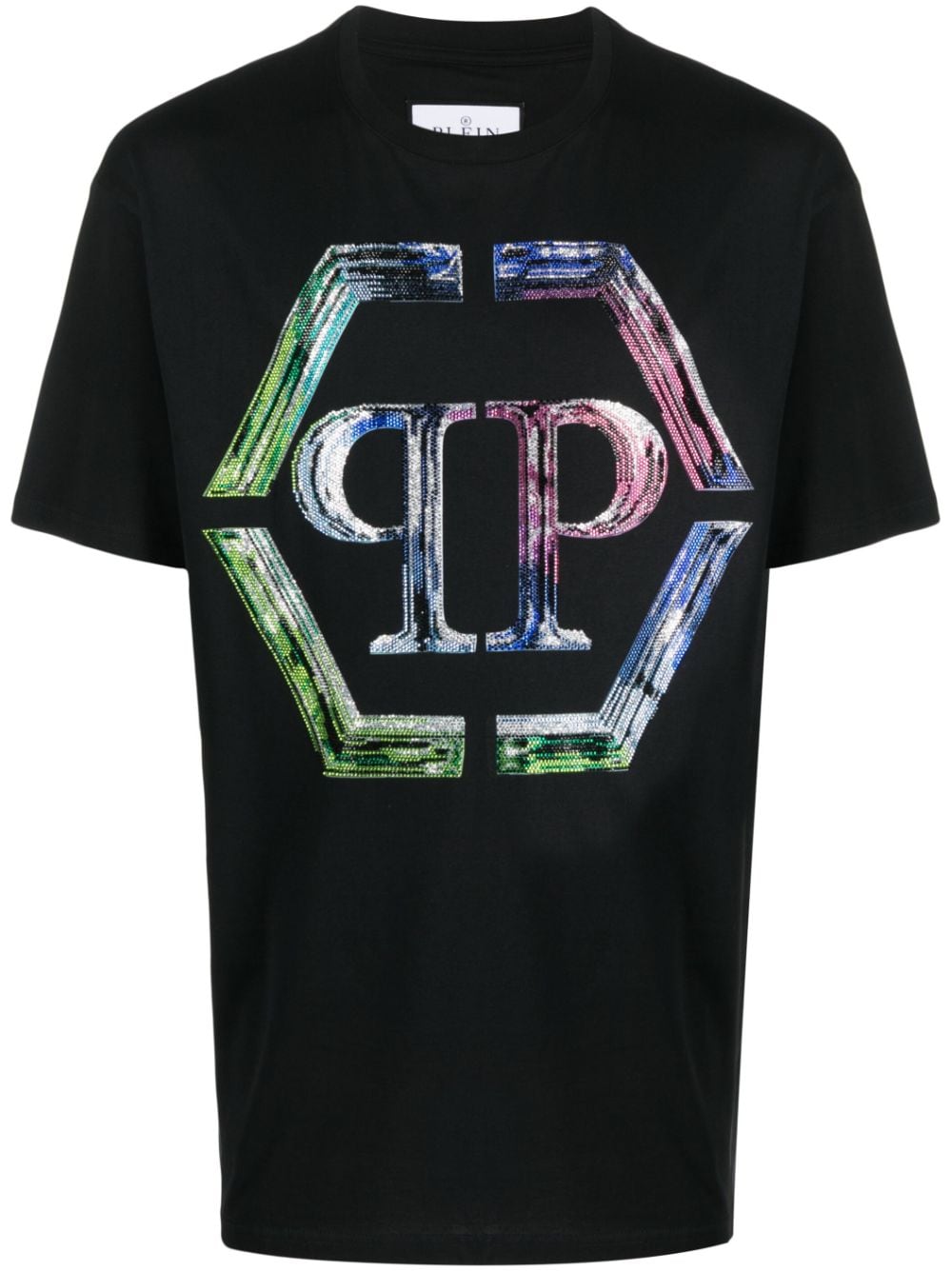 Philipp Plein Ss Pp Glass Round-neck T-shirt In Black
