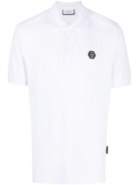 Philipp Plein logo-patch short-sleeve polo shirt Men