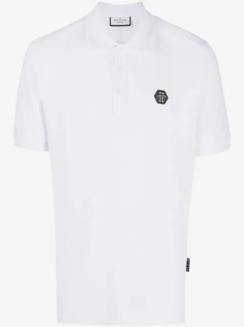 Philipp Plein logo-patch short-sleeve polo shirt