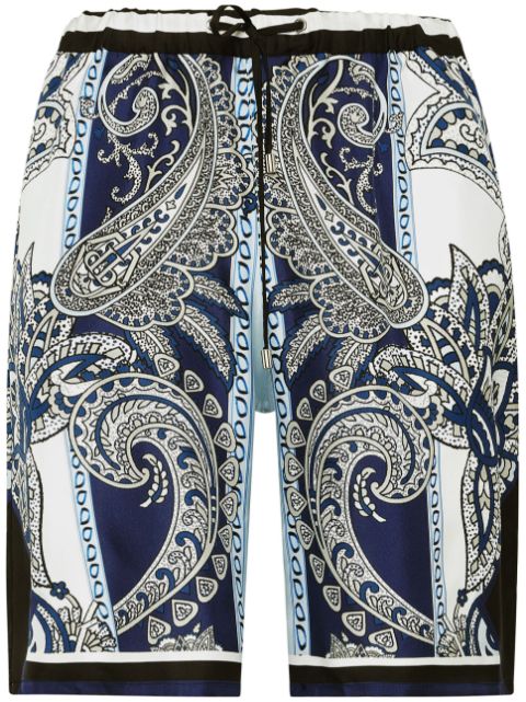 Philipp Plein paisley-print silk short Men