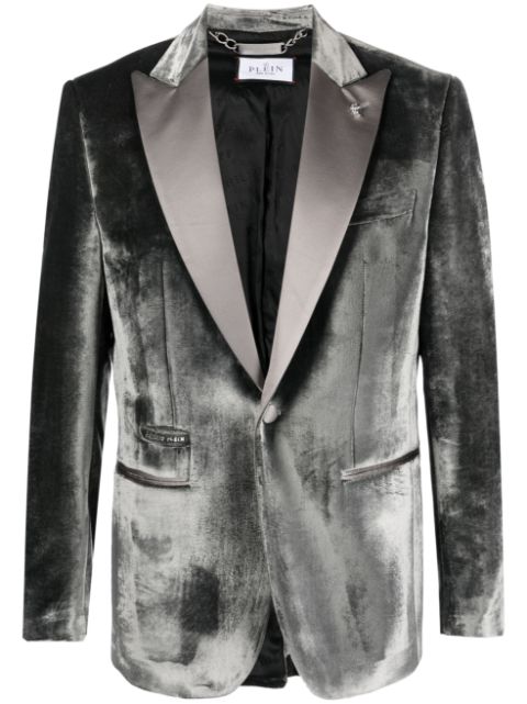 Philipp Plein single-breasted velvet blazer Men