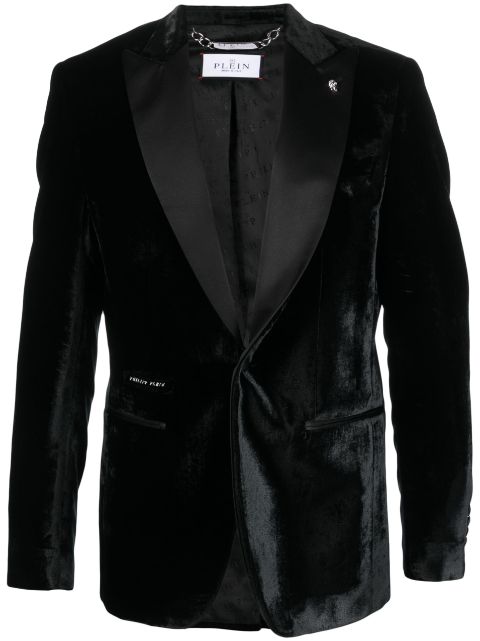 Philipp Plein single-breasted velvet blazer Men