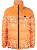 Philipp Plein bandana-print padded jacket - Orange