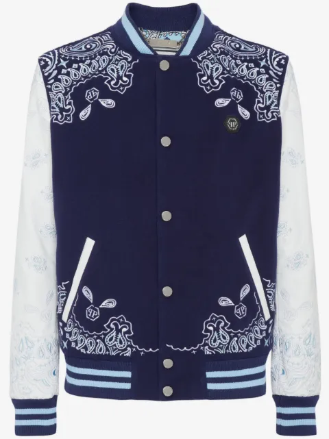 Philipp Plein paisley-print bomber jacket