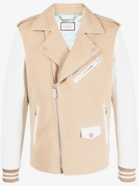 Philipp Plein leather biker jacket