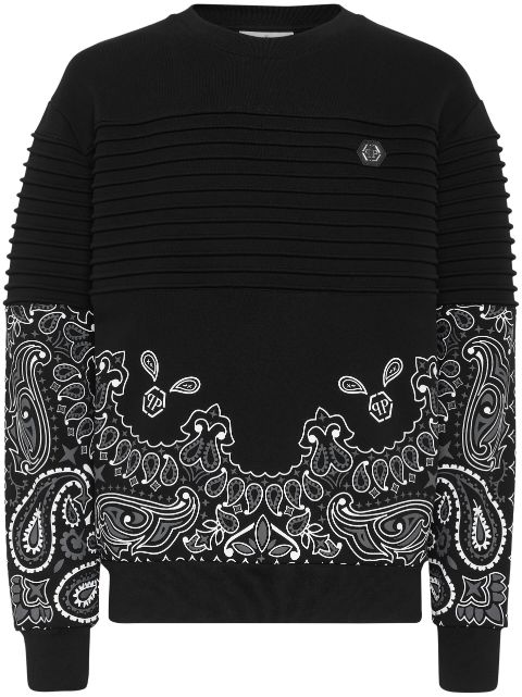 Philipp Plein paisley-print cotton sweatshirt Men