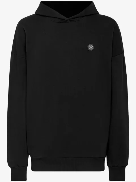 Philipp Plein logo-print cotton hoodie