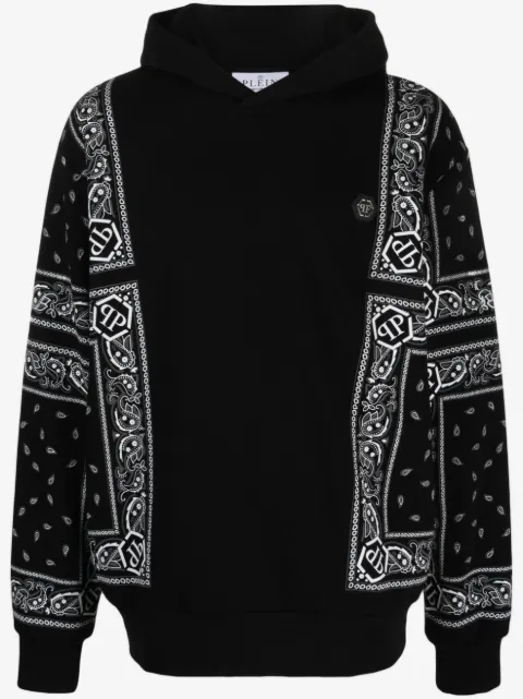 Philipp Plein bandana-print long-sleeve hoodie