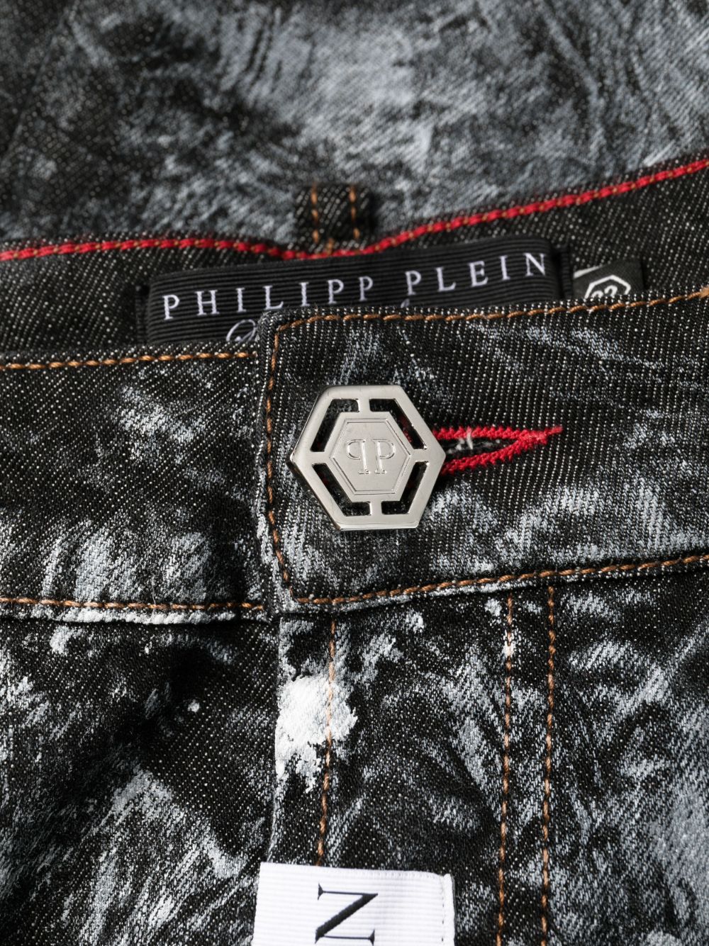 Affordable Philipp Plein abstract-print straight-leg jeans Men