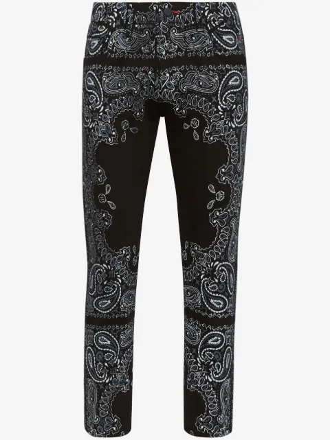 Philipp Plein bandana-print skinny jeans