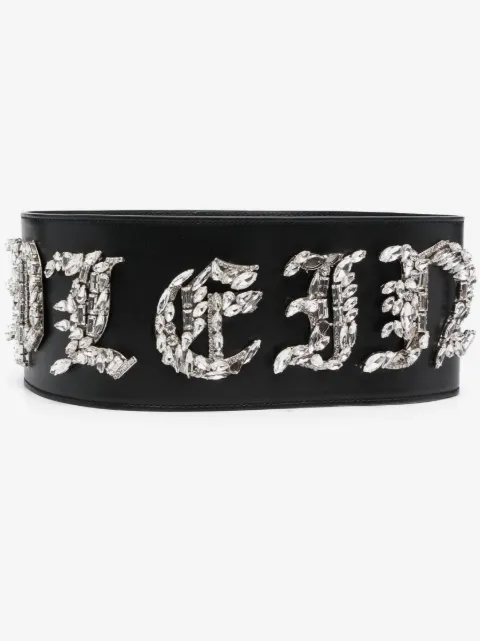 Philipp Plein logo-embellished leather belt