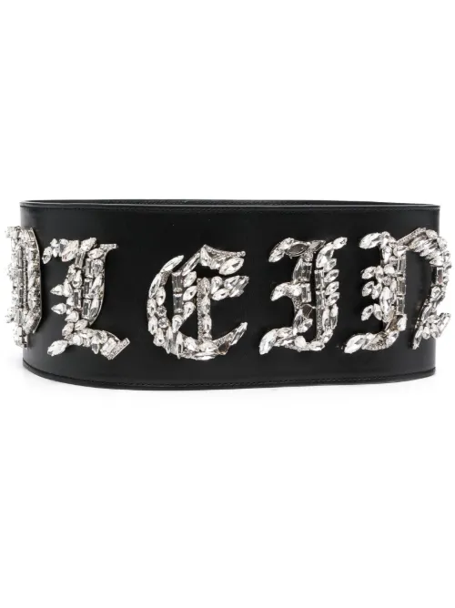 Ceinture en cuir à plaque logo - Philipp Plein - Modalova