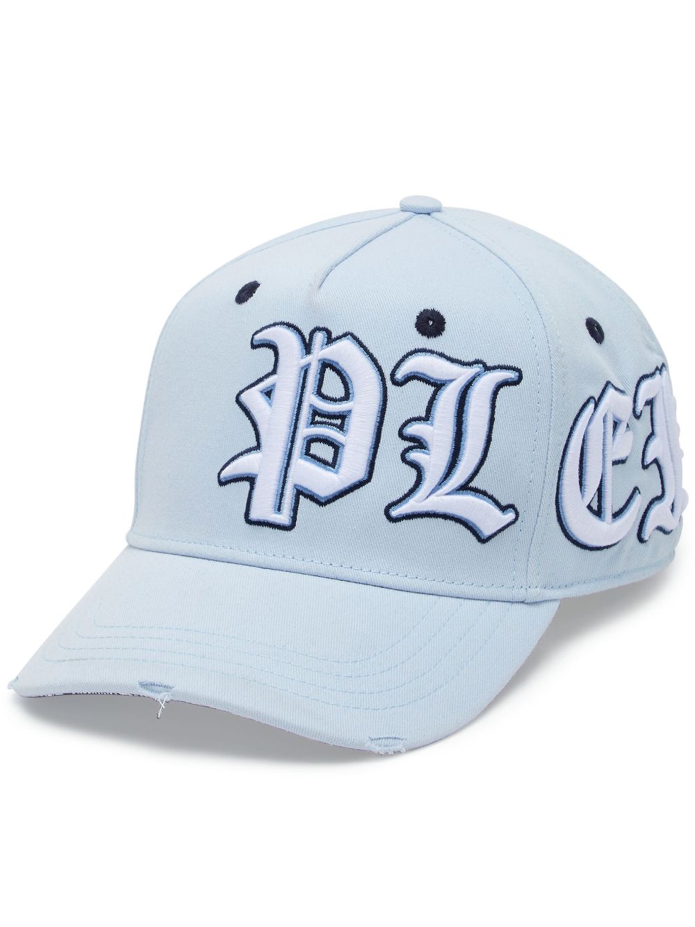 Philipp Plein Logo-embroidered Cotton Cap In Blue