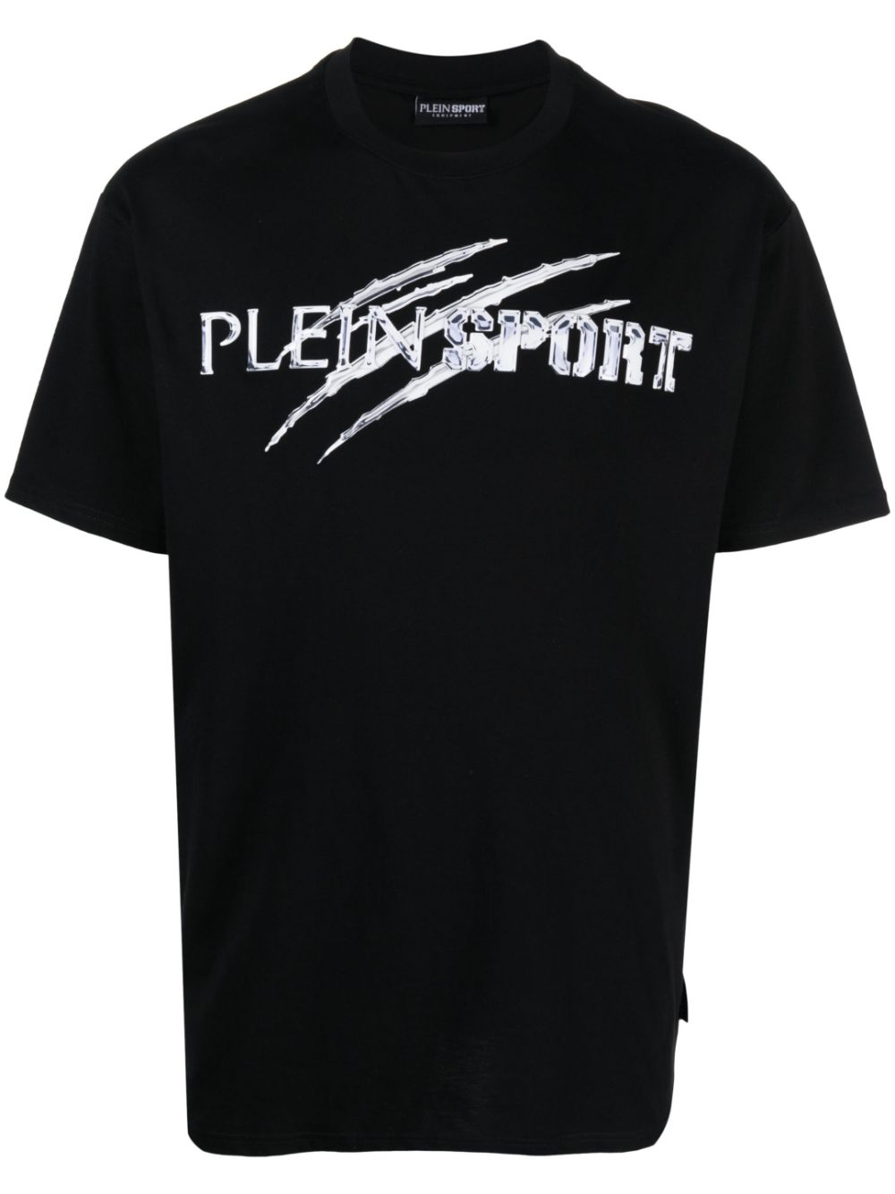Plein Sport Graphic-print Cotton T-shirt In Black