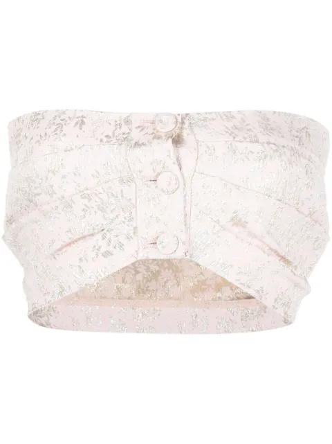 Philosophy Di Lorenzo Serafini jacquard bandeau crop top