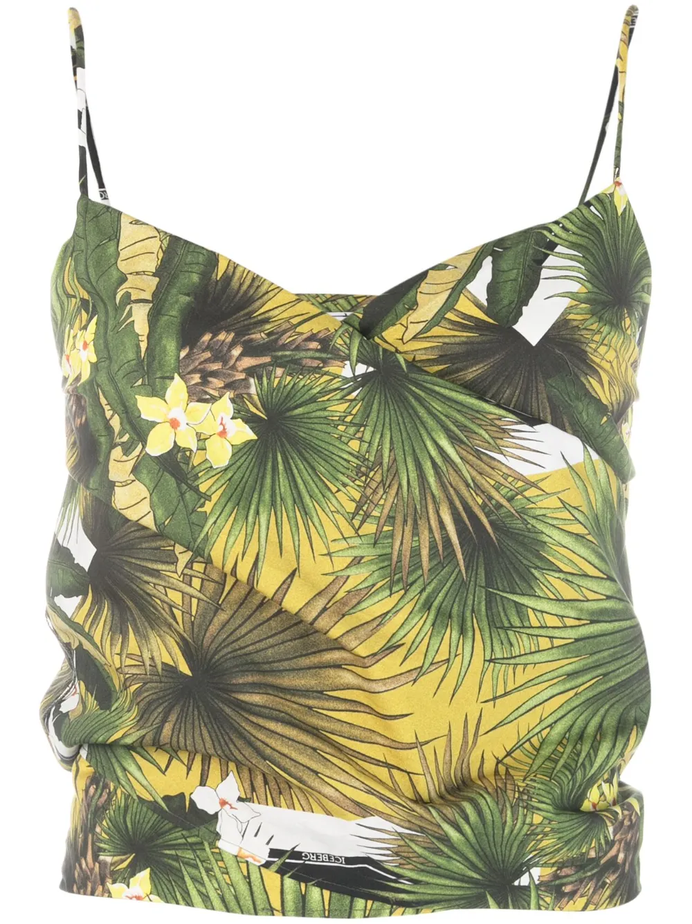Iceberg leaf-print sleeveless top - Green