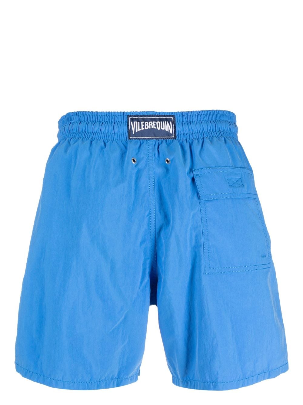 Shop Vilebrequin Embroidered-logo Drawstring Shorts In Blue