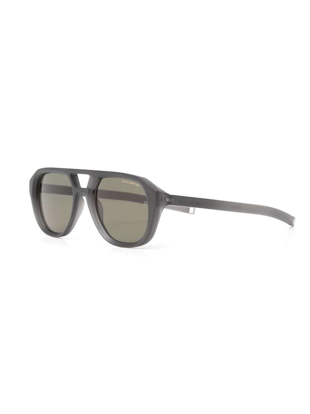 Shop Dita Eyewear Pilot-frame Logo Sunglasses In Grey