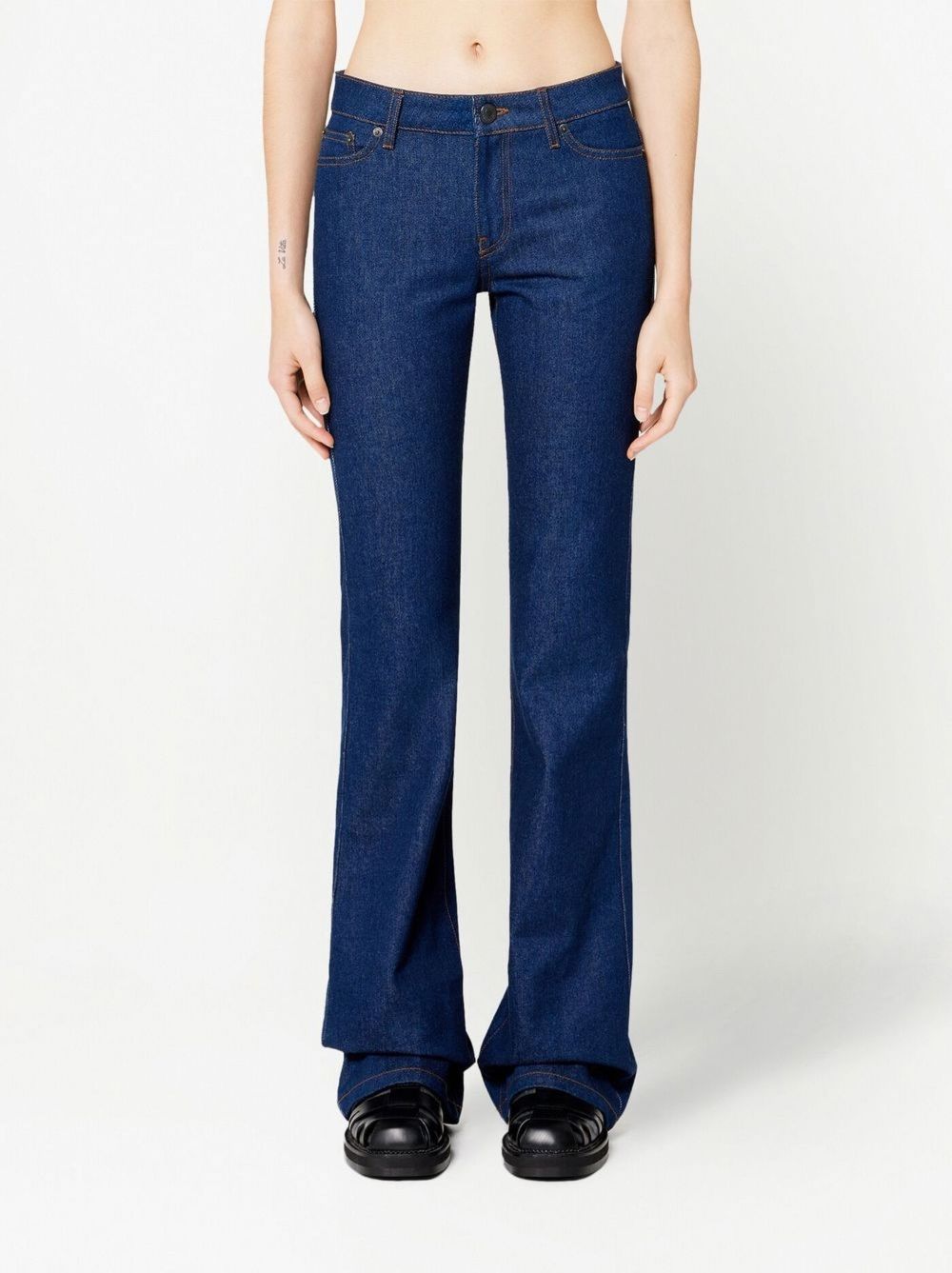 AMI Paris mid-rise bootcut jeans - Blue