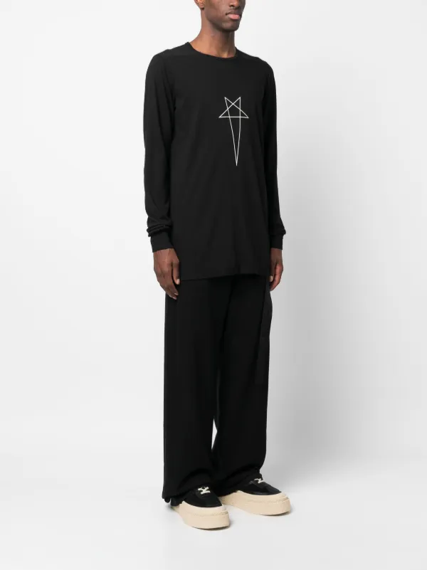 Rick Owens DRKSHDW ロゴ プルオーバー | ブラック | FARFETCH JP 