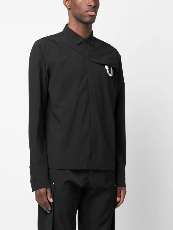 Heliot Emil カラビナシャツ HELIOT EMIL カラビナディテール シャツ | ブラック | FARFETCH JP