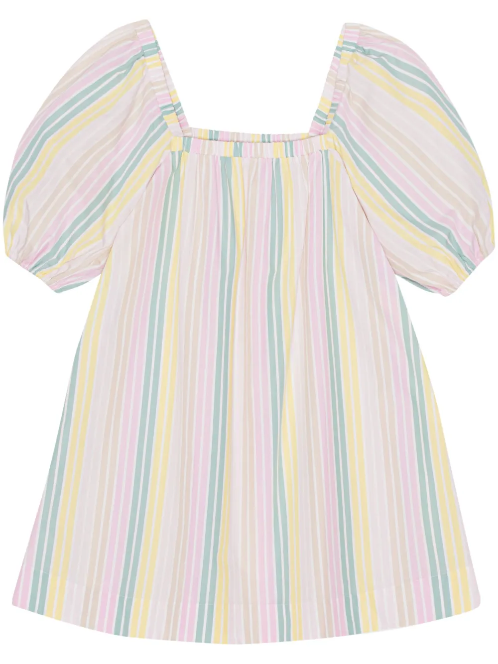 GANNI stripe-print cotton minidress | Pink | Image 1