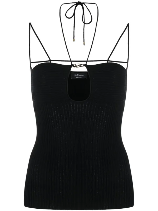 Blumarine カットアウト ニットトップ | ブラック | FARFETCH JP