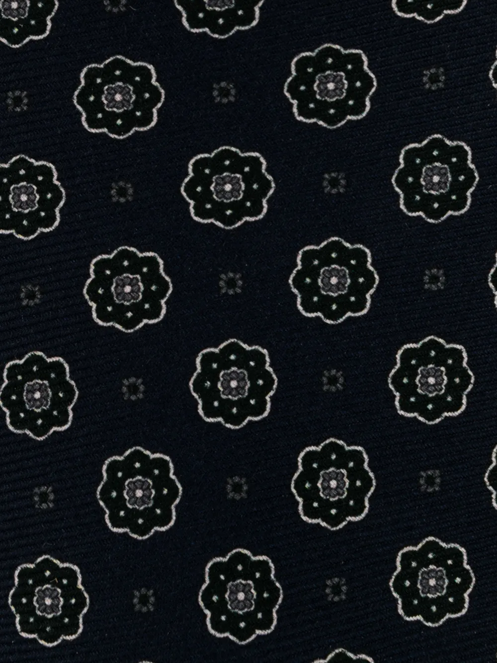 Kiton Stropdas met bloemenprint - Blauw