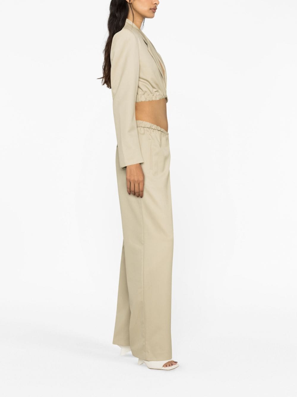 Shop Christopher Esber Contorta Straight-leg Trousers In Neutrals