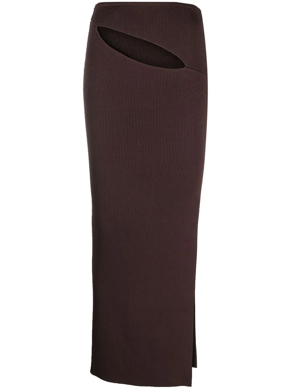 Christopher Esber Slash-detail Maxi Skirt In Brown