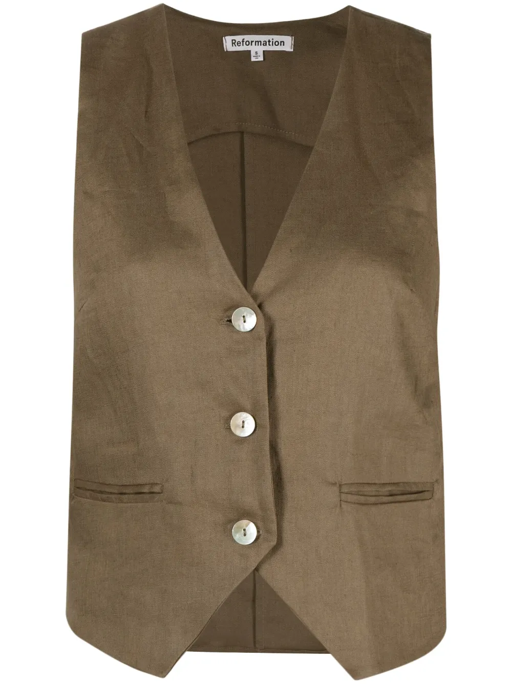 REFORMATION CIENNA LINEN WAISTCOAT