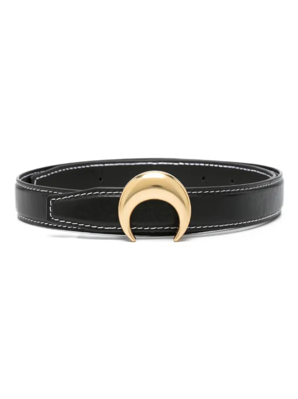 Mens Designer Clothes  LOUIS VUITTON leather belt with gold buckle 78