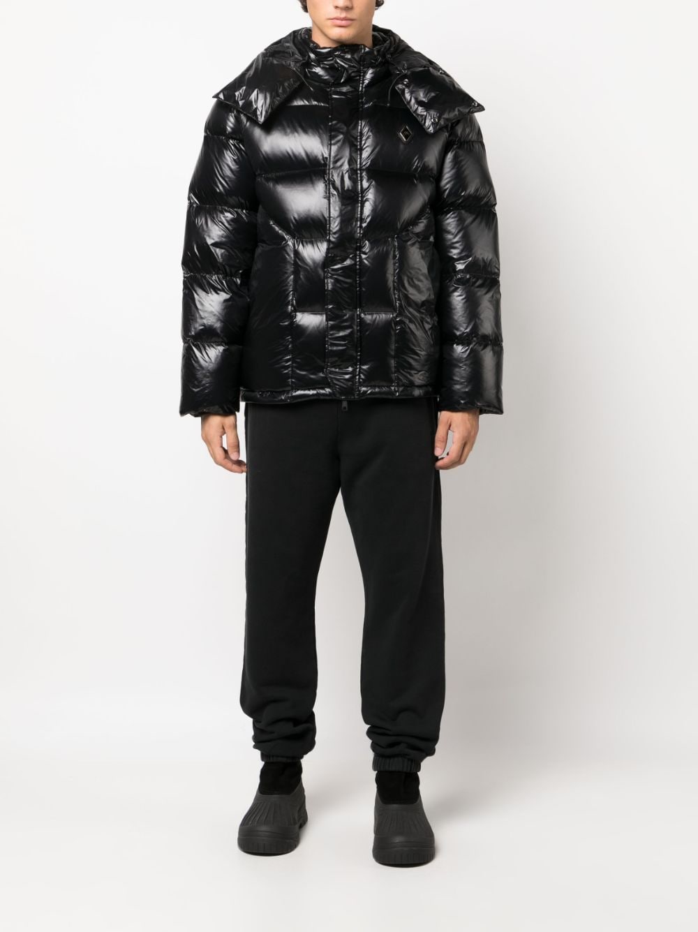 Shop A-cold-wall* Alto Hooded Quilted Down Jacket In Black