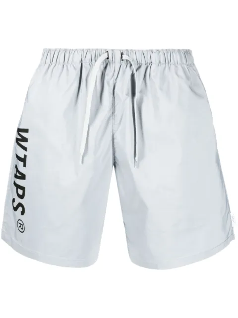 WTAPS logo-print cotton shorts