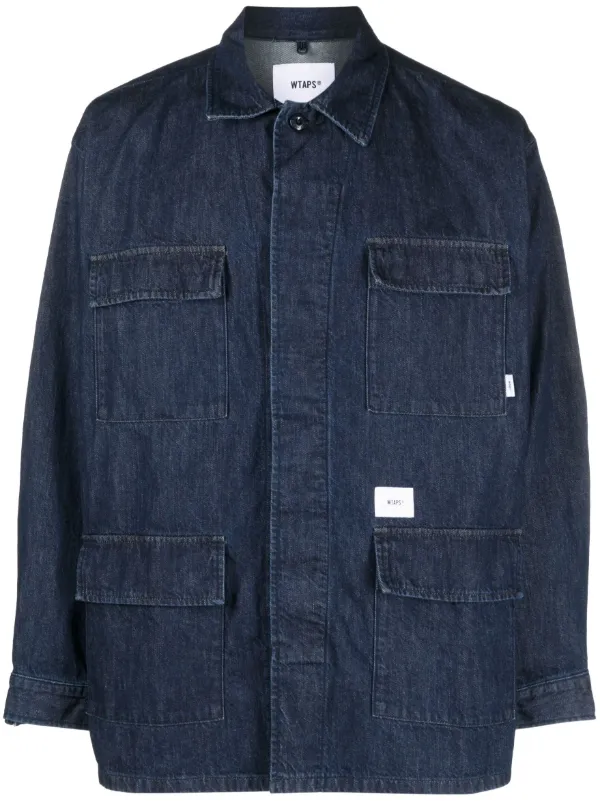 WTAPS logo-patch Denim Shirt - Farfetch