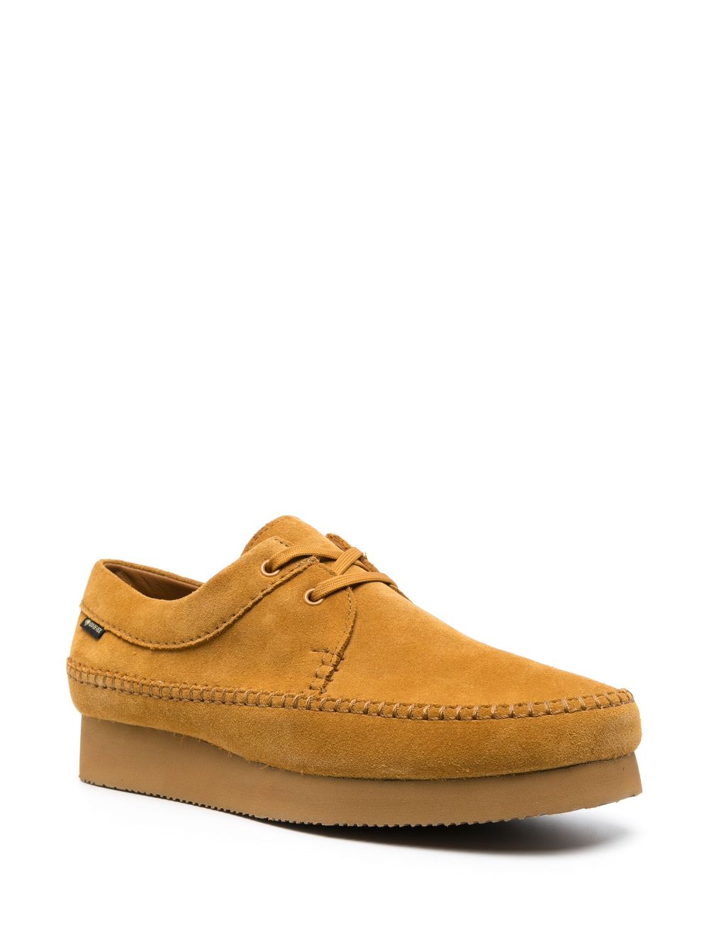 Shop Clarks Suede Lace-up Shoes In Gelb
