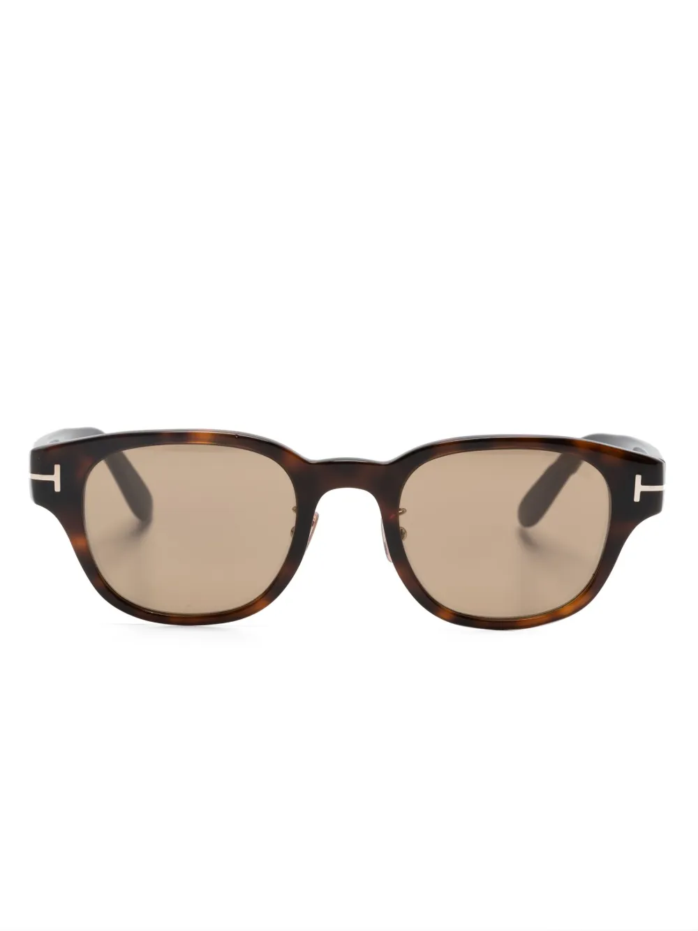 Tom Ford Eyewear Tortoiseshell Effect Square Frame Sunglasses Farfetch