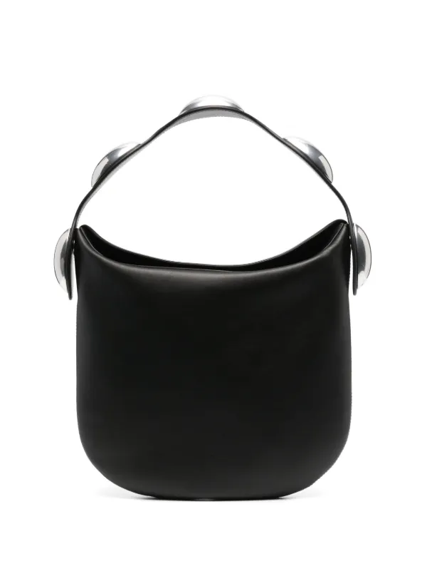 Dome leather shoulder bag