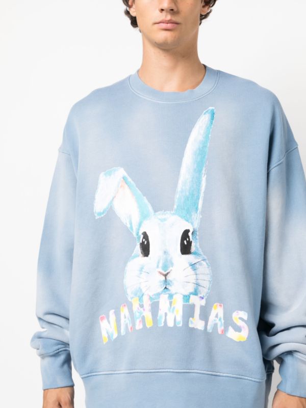 Nahmias Nah Bunny Printed Cotton Sweatshirt - Farfetch