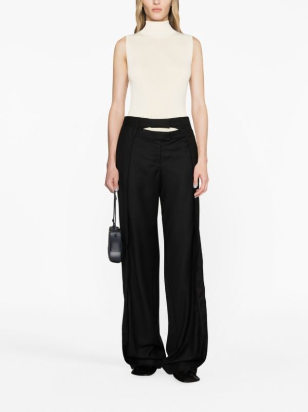 Aya Muse Tio cut-out Wool Trousers - Farfetch