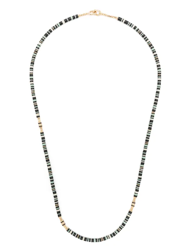 Yellow gold on sale bead necklace